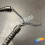 SALE! Gunmetal/Jet Hematite Rhinestone Rope Necklace, NEK-101