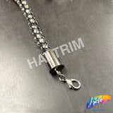 SALE! Gunmetal/Jet Hematite Rhinestone Rope Necklace, NEK-101
