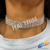 SALE! Crystal AB Rhinestone Choker Necklace, NEK-102