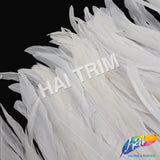 10-12" Natural White Dyed Coque Fringe (1/4 Yard) - OFF WHITE