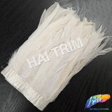10-12" Natural White Dyed Coque Fringe (1/4 Yard) - OFF WHITE