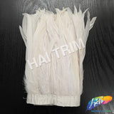 10-12" Natural White Dyed Coque Fringe (1/4 Yard) - OFF WHITE