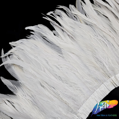Natural White Dyed Coque Fringe (1/4 Yard)