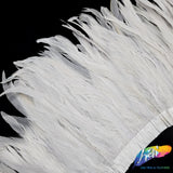 10-12" Natural White Dyed Coque Fringe (1/4 Yard) - OFF WHITE