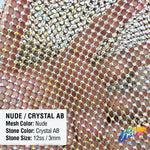 SALE! 36" x 48"  Rhinestone Mesh Fabric
