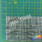 18-Row Silver/Black Round Stud Plastic Banding, PSB-015