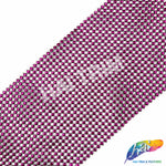 24-Row Fuchsia/Black Round Stud Plastic Banding, PSB-016