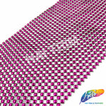 24-Row Fuchsia/Black Round Stud Plastic Banding, PSB-016
