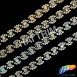 1/2" Swirl Rhinestone Plastic Stud Trim, PST-217