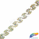 1/2" Swirl Rhinestone Plastic Stud Trim, PST-217