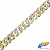 5/8" Swirl Rhinestone Plastic Stud Trim, PST-219