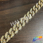 5/8" Swirl Rhinestone Plastic Stud Trim, PST-219