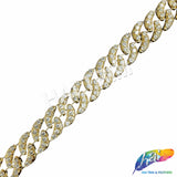 5/8" Swirl Rhinestone Plastic Stud Trim, PST-219