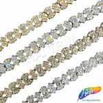 5/8" Braided Rhinestone Plastic Stud Trim, PST-220