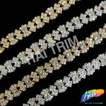 5/8" Braided Rhinestone Plastic Stud Trim, PST-220