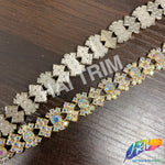 5/8" Braided Rhinestone Plastic Stud Trim, PST-220