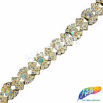 5/8" Braided Rhinestone Plastic Stud Trim, PST-220