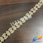 5/8" Braided Rhinestone Plastic Stud Trim, PST-220