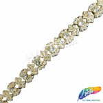 5/8" Braided Rhinestone Plastic Stud Trim, PST-220