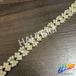 5/8" Braided Rhinestone Plastic Stud Trim, PST-220