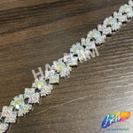 5/8" Braided Rhinestone Plastic Stud Trim, PST-220