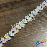 5/8" Braided Rhinestone Plastic Stud Trim, PST-220