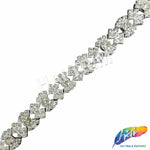 5/8" Braided Rhinestone Plastic Stud Trim, PST-220