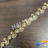 9/16" Wavy Rhinestone Plastic Stud Trim, PST-221