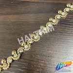 9/16" Wavy Rhinestone Plastic Stud Trim, PST-221