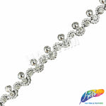 9/16" Wavy Rhinestone Plastic Stud Trim, PST-221
