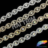 5/8" Braided Eye Rhinestone Plastic Stud Trim, PST-222