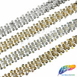 3/4" Pearl Rhinestone Plastic Stud Trim, PST-223