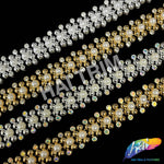 3/4" Pearl Rhinestone Plastic Stud Trim, PST-223