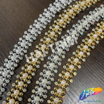 3/4" Pearl Rhinestone Plastic Stud Trim, PST-223