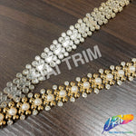 3/4" Pearl Rhinestone Plastic Stud Trim, PST-223
