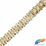 3/4" Pearl Rhinestone Plastic Stud Trim, PST-223