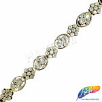 1/2" Flower Medallion Rhinestone Plastic Stud Trim, PST-224