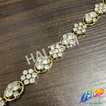 1/2" Flower Medallion Rhinestone Plastic Stud Trim, PST-224