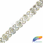 3/4" Pearl Rhinestone Plastic Stud Trim, PST-225