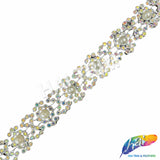 3/4" Pearl Rhinestone Plastic Stud Trim, PST-225