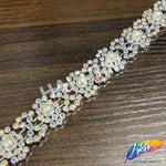 3/4" Pearl Rhinestone Plastic Stud Trim, PST-225