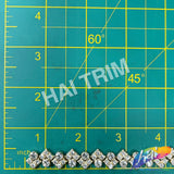 1/2" Wavy Zigzag Rhinestone Plastic Stud Trim, PST-226