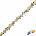 1/2" Wavy Zigzag Rhinestone Plastic Stud Trim, PST-226