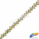 1/2" Wavy Zigzag Rhinestone Plastic Stud Trim, PST-226