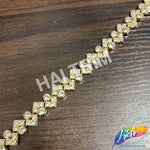 1/2" Wavy Zigzag Rhinestone Plastic Stud Trim, PST-226