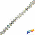 1/2" Wavy Zigzag Rhinestone Plastic Stud Trim, PST-226