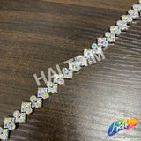 1/2" Wavy Zigzag Rhinestone Plastic Stud Trim, PST-226
