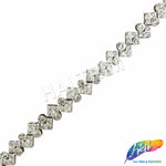 1/2" Wavy Zigzag Rhinestone Plastic Stud Trim, PST-226