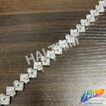 1/2" Wavy Zigzag Rhinestone Plastic Stud Trim, PST-226