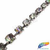 10mm (3/8") Peacock Acrylic Diamante Cupchain Trim, CST-001